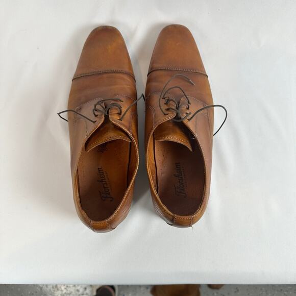 Florsheim Mens Leather Jackson Cap Toe Oxfords Size 9D Cognac Modern Corpcore - Picture 7 of 15